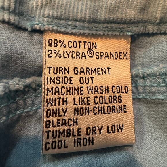 Talbots Straight Leg Stretch Blue Corduroy Pants Plus Size 18 - Picture 8 of 8